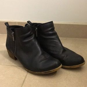 Lucky Brand Black Leather Ankle Boots